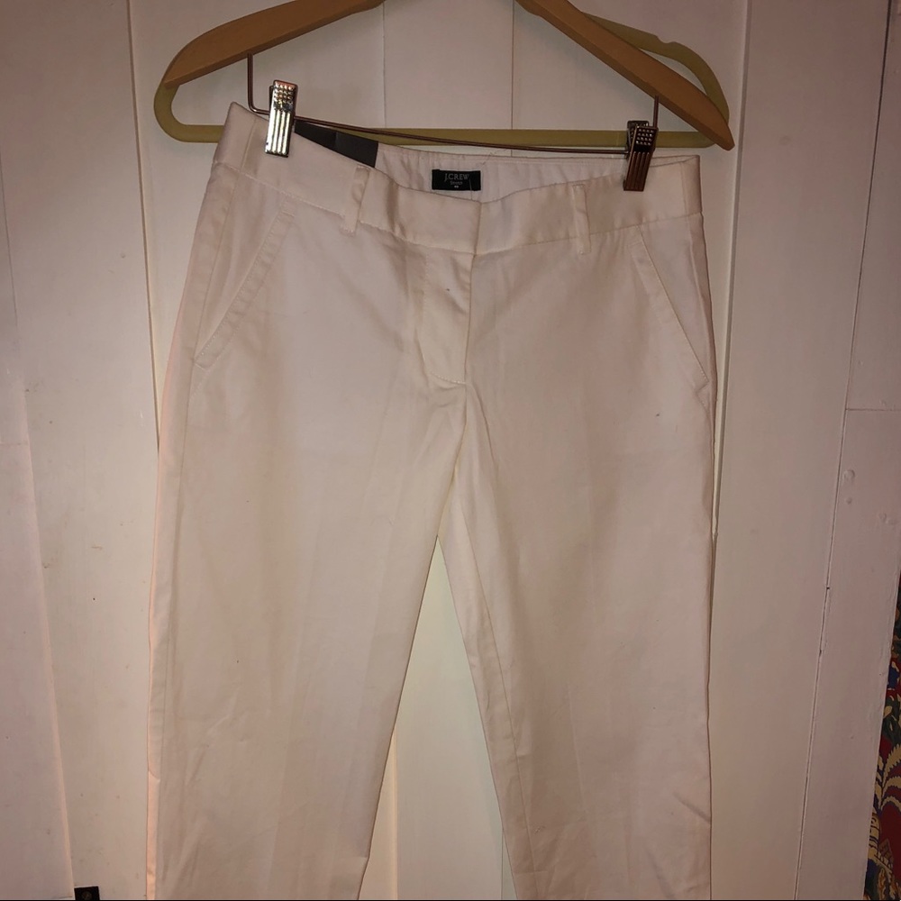 J. Crew White Linen Pant